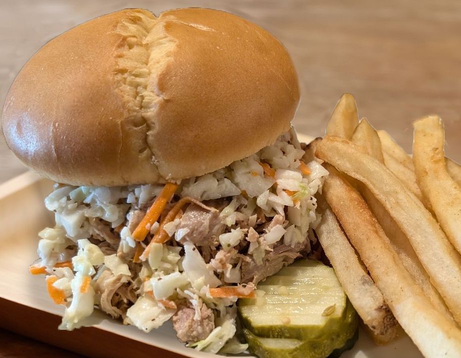 Sandwich and french fries near Kansas