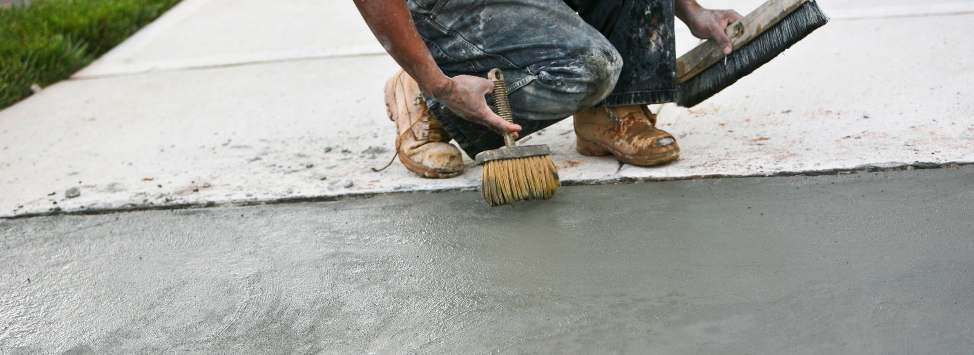 Fresh Concrete Finished Driveway In Mackay