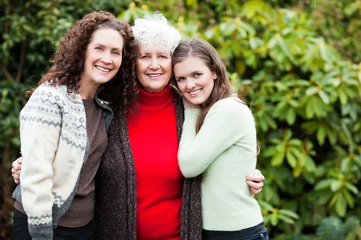 Generations of Women Hugging