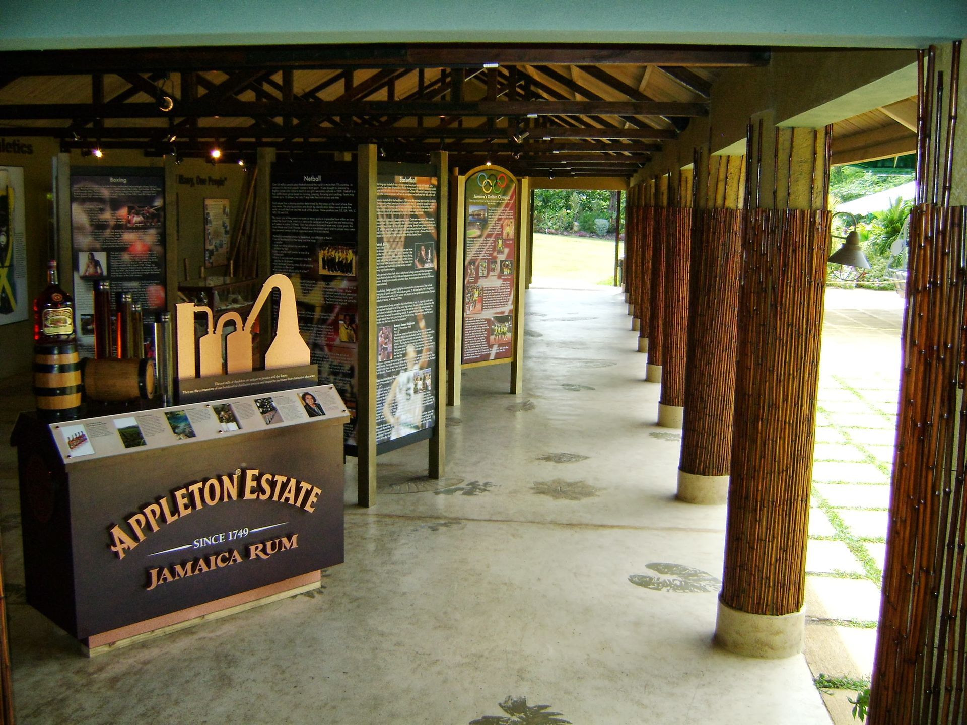 Appleton estate jamaica rum is displayed on a table