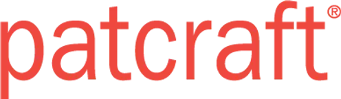 The word patcraft is written in red on a white background.