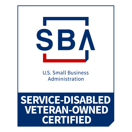 The u.s. small business administration service disabled veteran owned certified logo