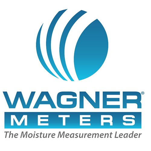 A logo for wagner meters the moisture measurement leader