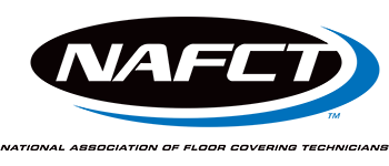 The logo for the national association of floor covering technicians