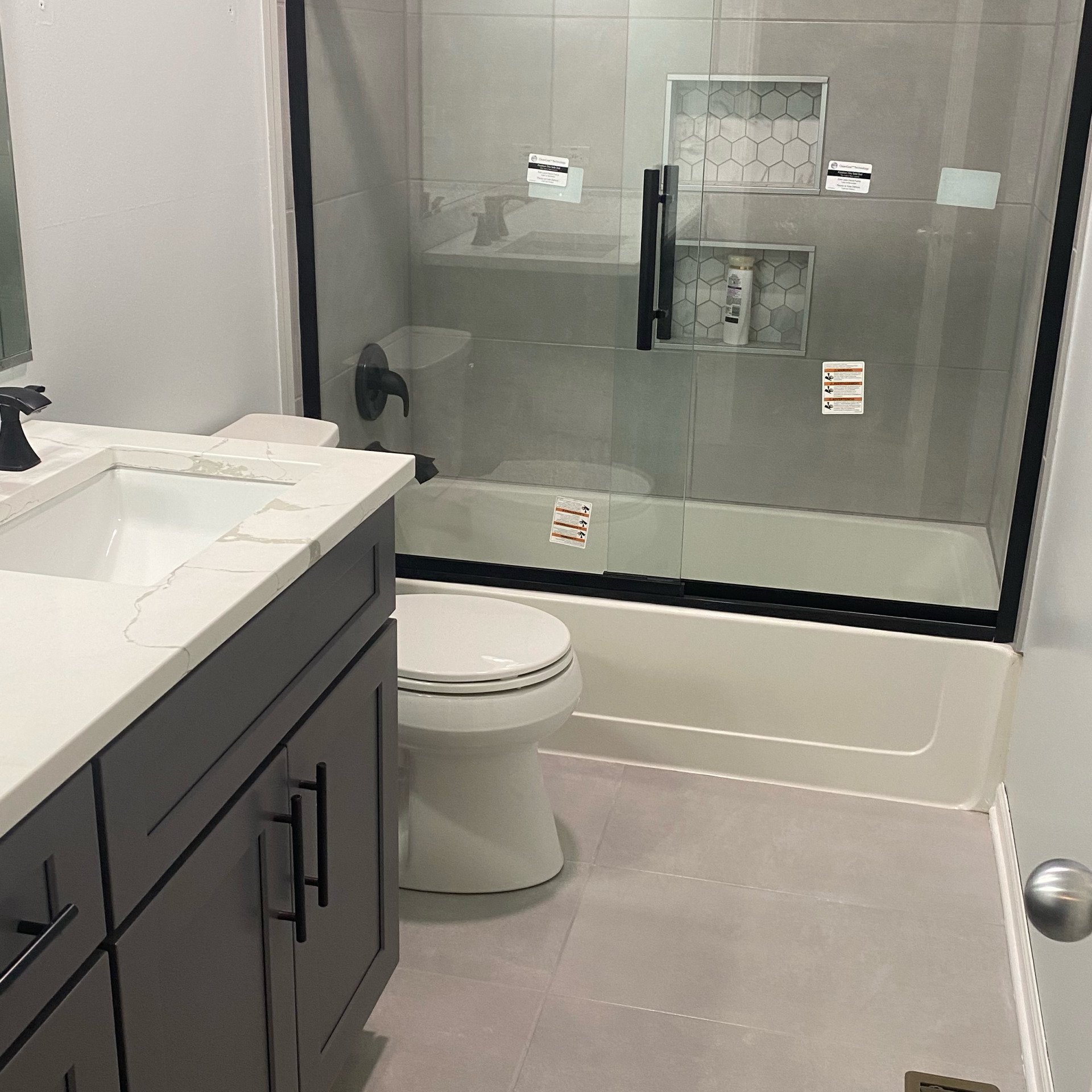 Bathroom With Glass Shower Enclosure