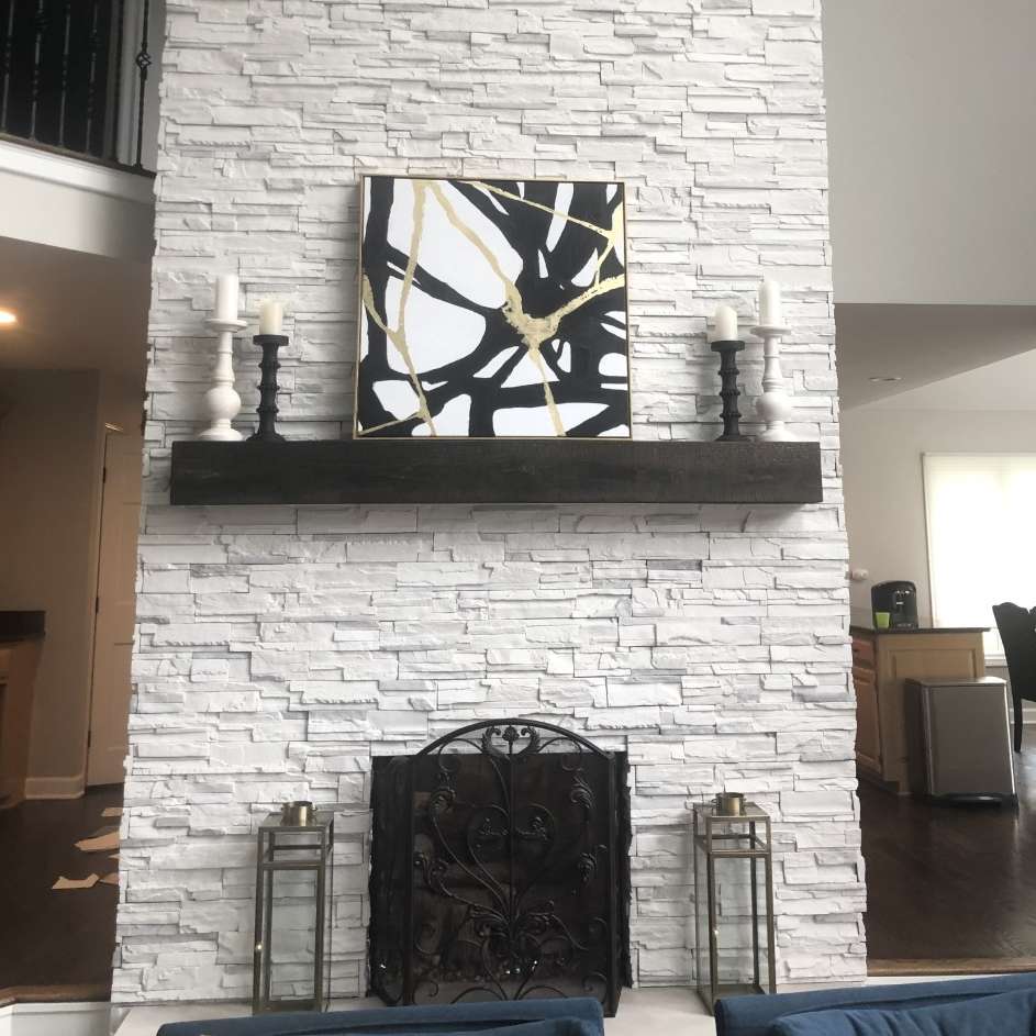 Slate Stone Fireplace