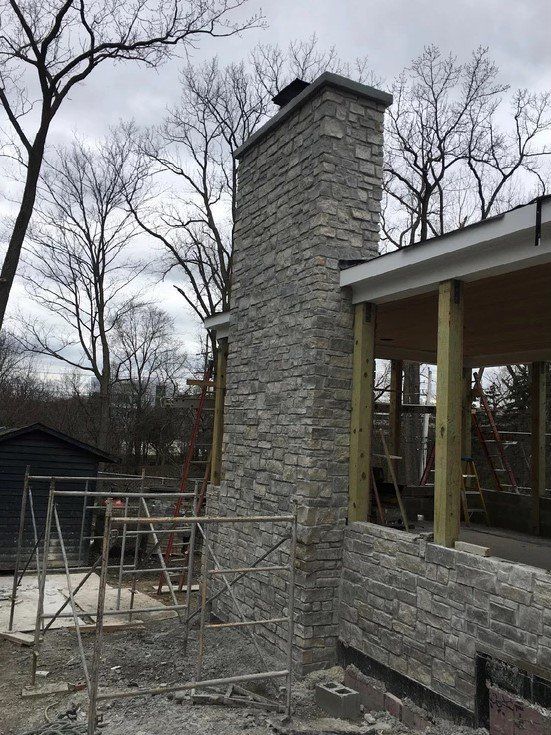 Slate Stone Patio Wall