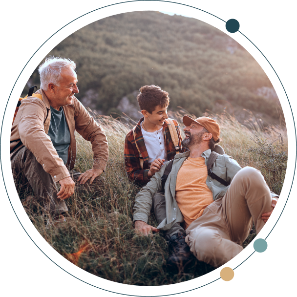 Grandmother and her granddaughter baking together in the kitchen.