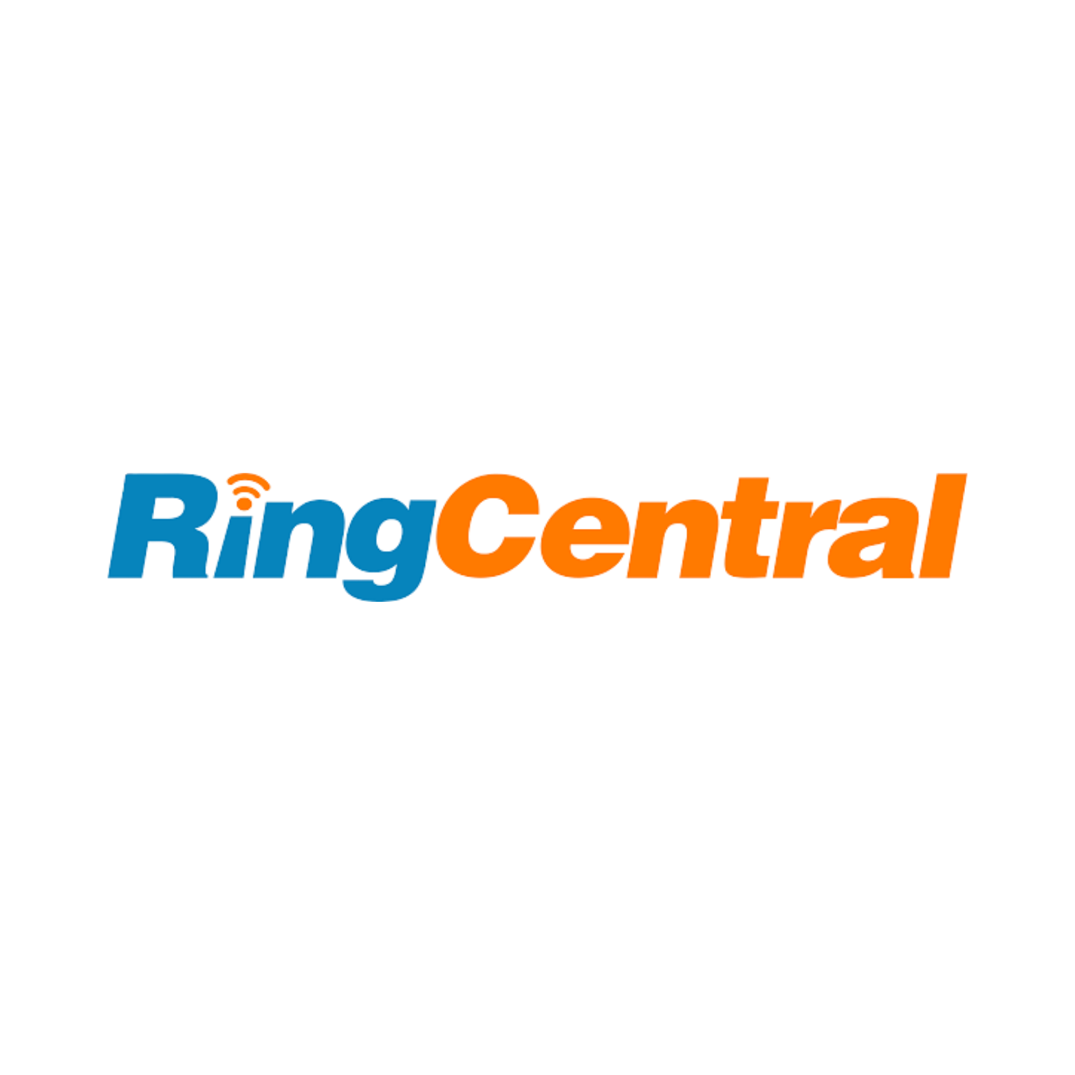 RingCentral logo, blue and orange text on white background.