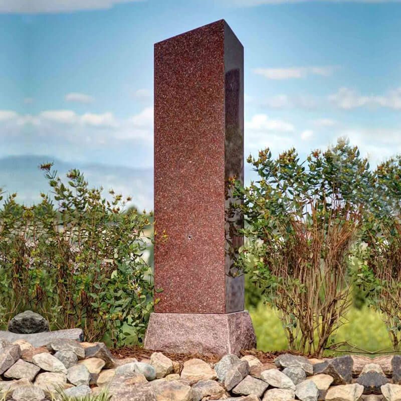 upright granite memorial
