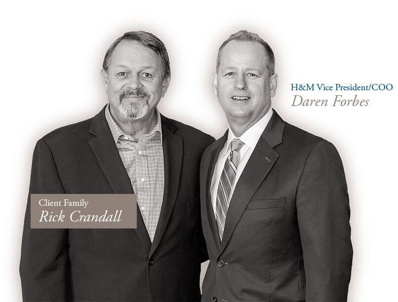 Daren Forbes with Rick Crandall client graphic