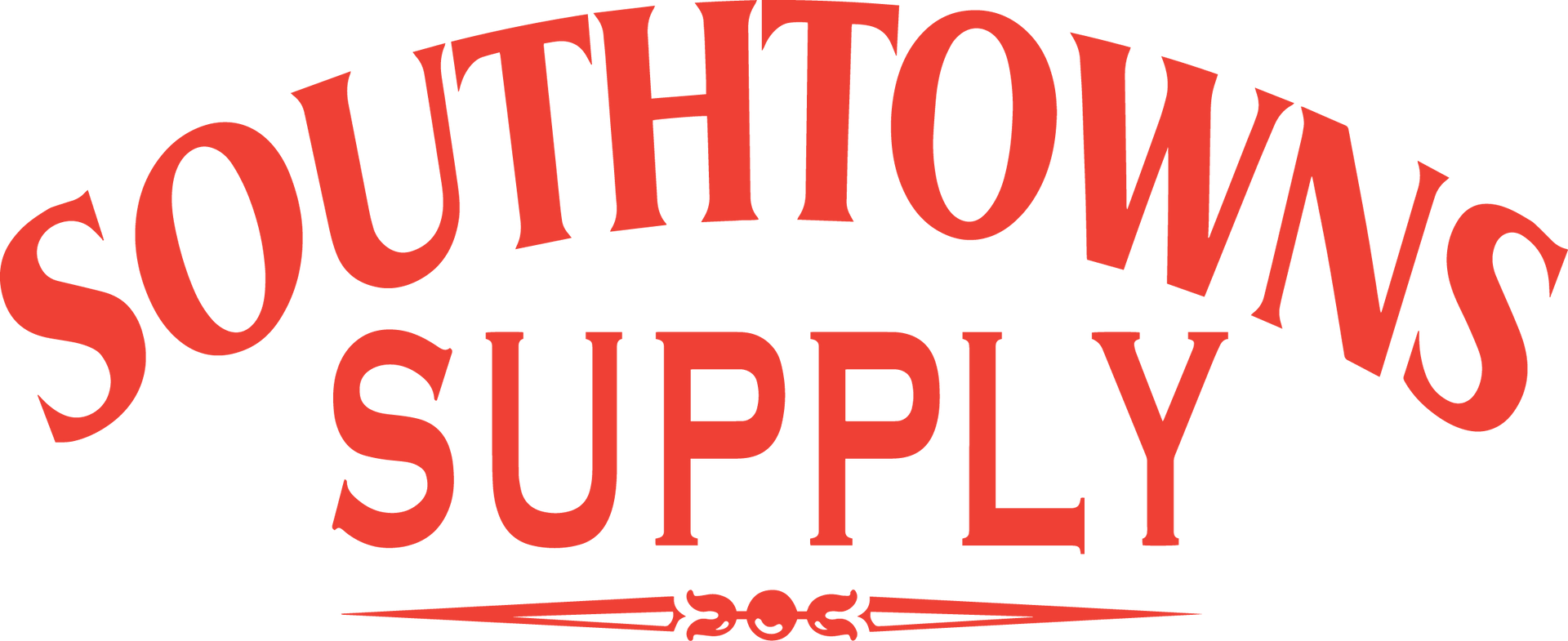 The logo for southtowns supply is red on a white background.
