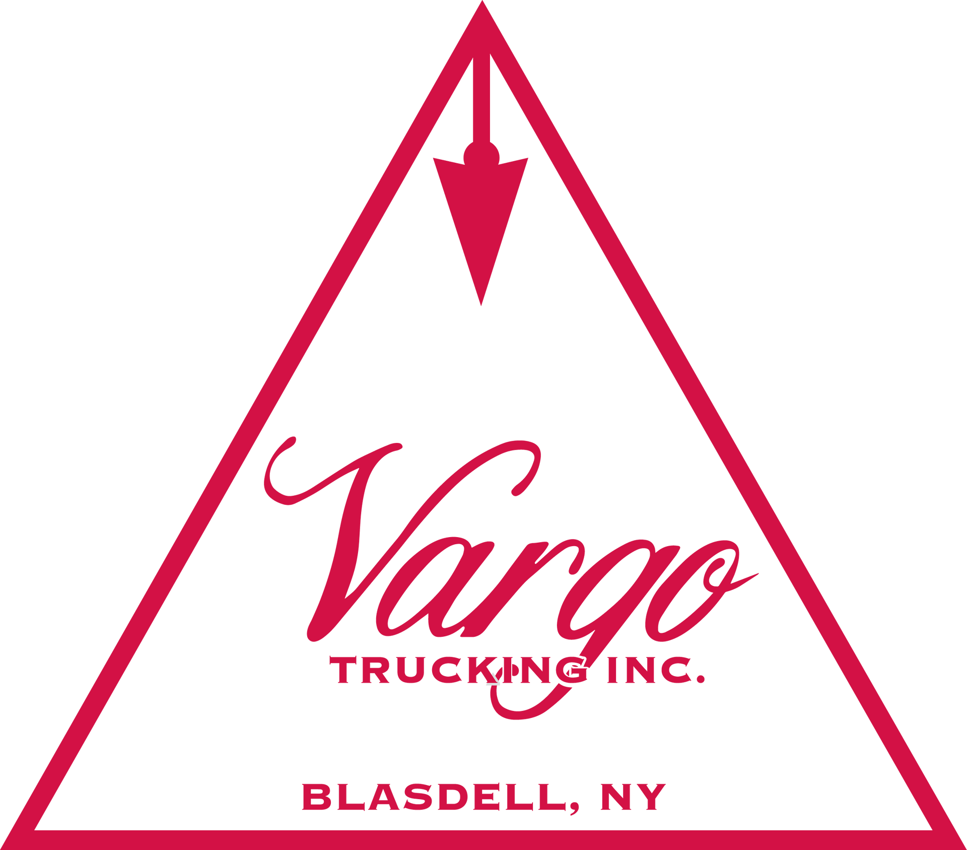 A logo for vargo trucking inc. in blasdell ny