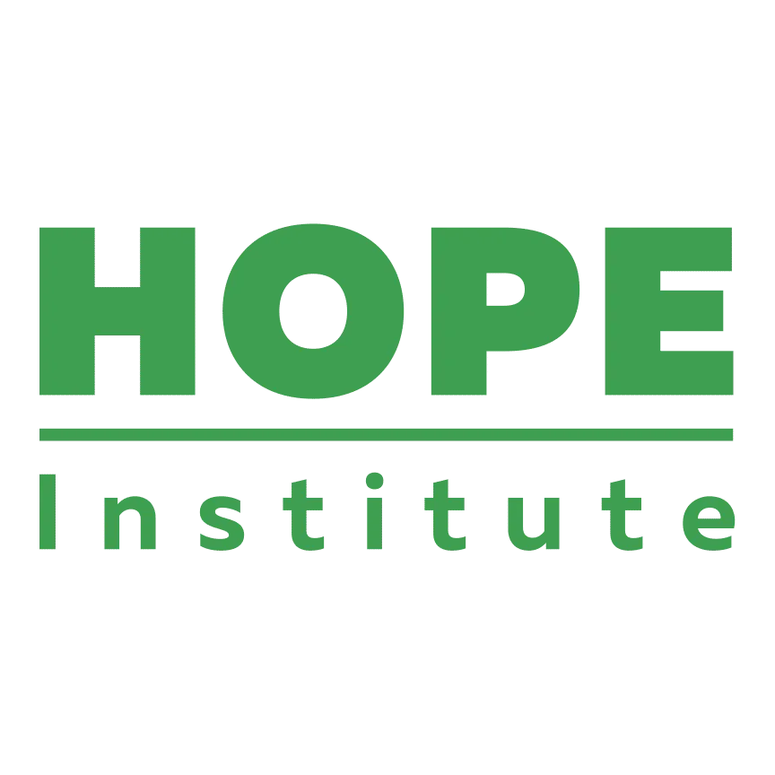 The hope institute logo is green and white on a white background.