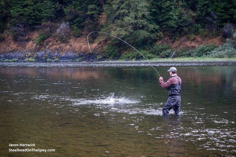fishing in river