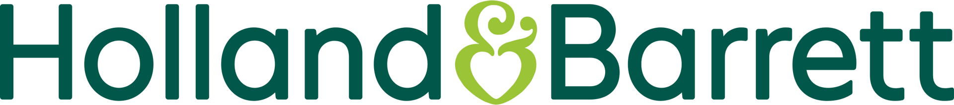 Holland & Barrett logo in green and white.