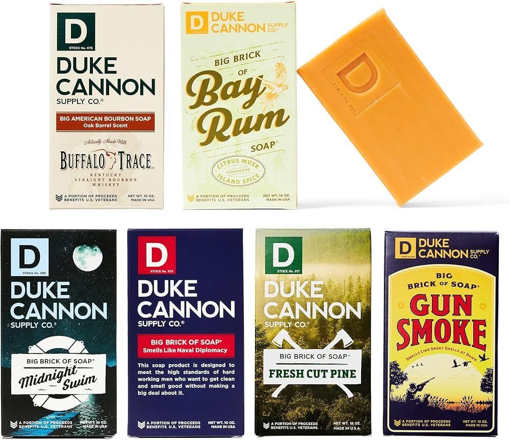 Several cartons of duke cannon bay rum soap