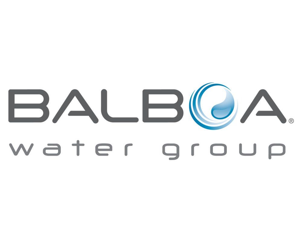Le logo du groupe Balboa Water est sur fond blanc.