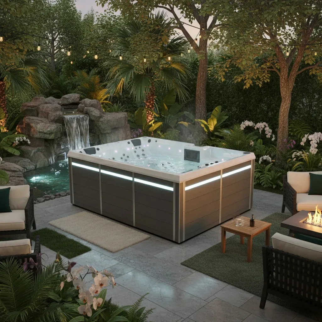 Jacuzzi dans un environnement de luxure