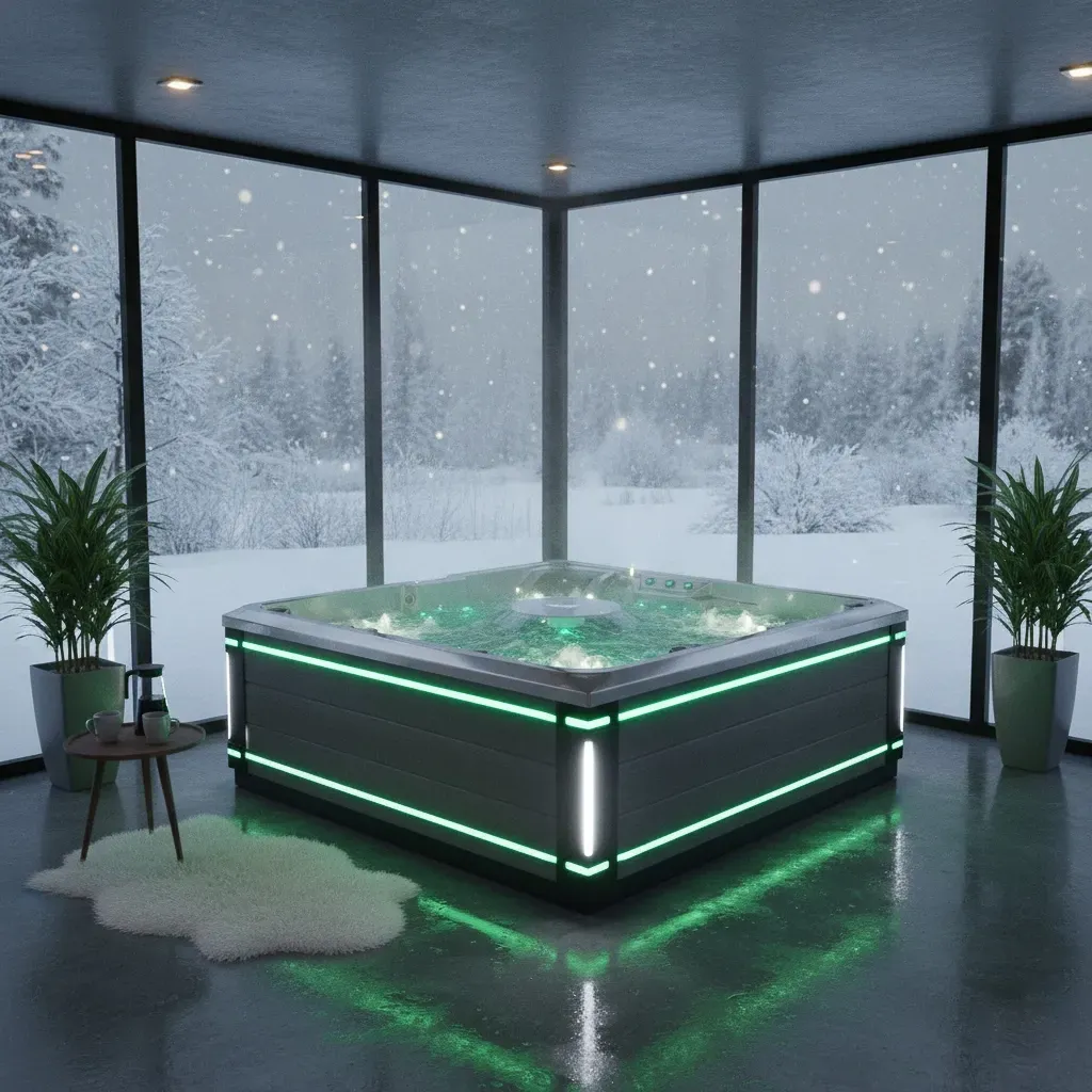un jacuzzi dans un intérieur