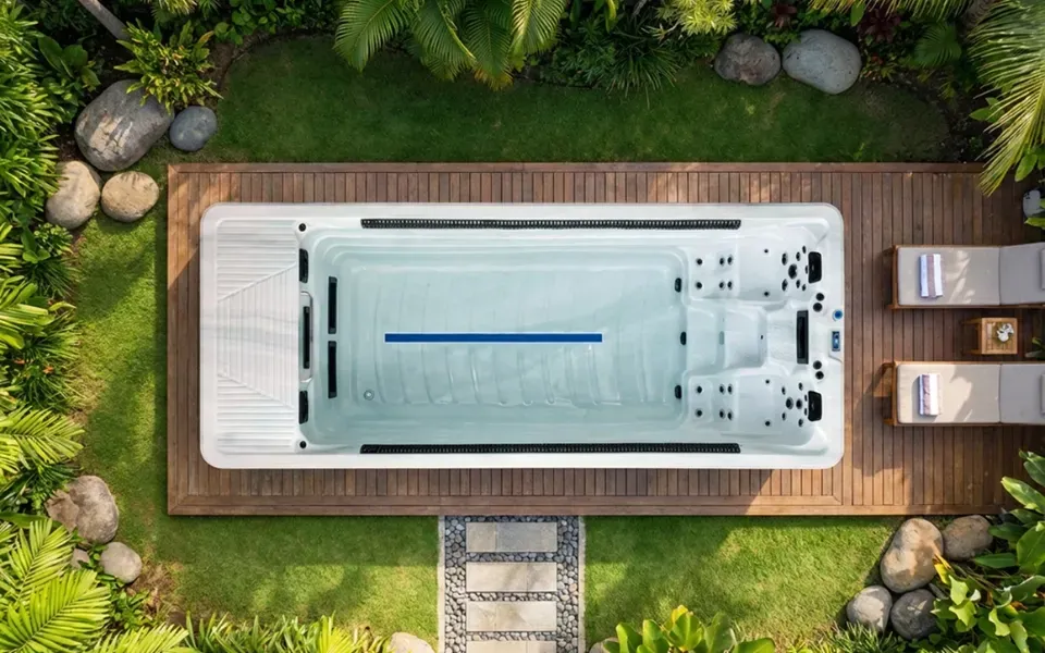 spa de nage pour petit jardin