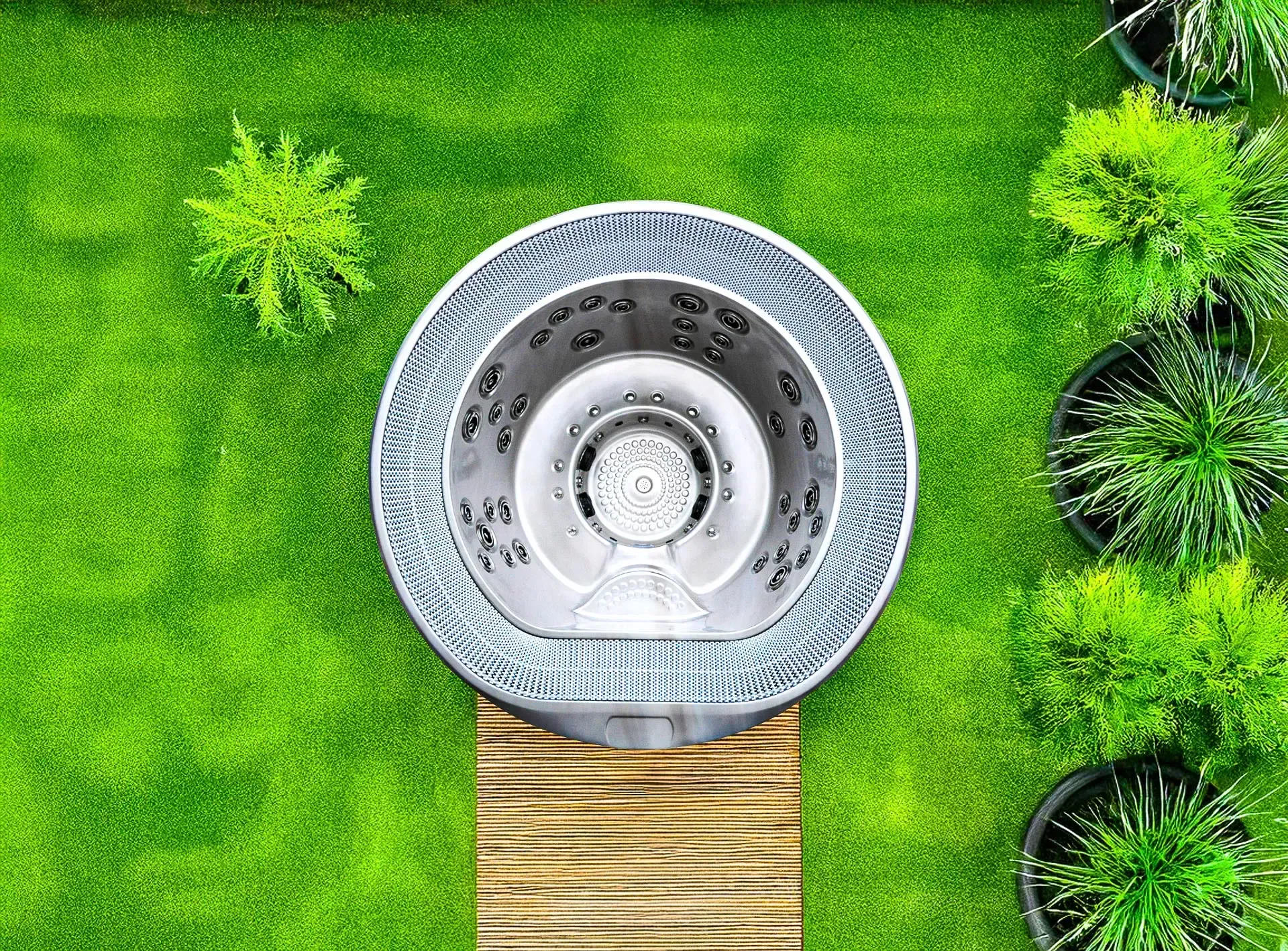 jolie jacuzzi à débordement