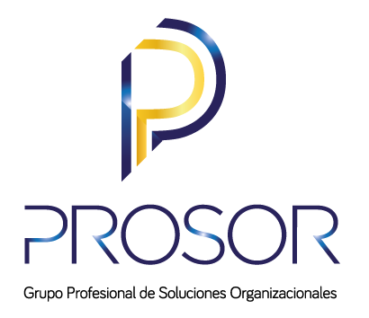 Se muestra un logotipo de Prosor sobre un fondo blanco.