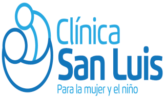 A logo for clinica san luis para la mujer y el niño