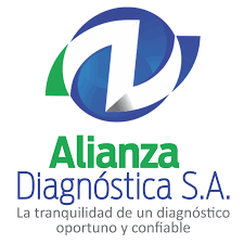 Un logotipo para una empresa llamada alianza diagnostica sa