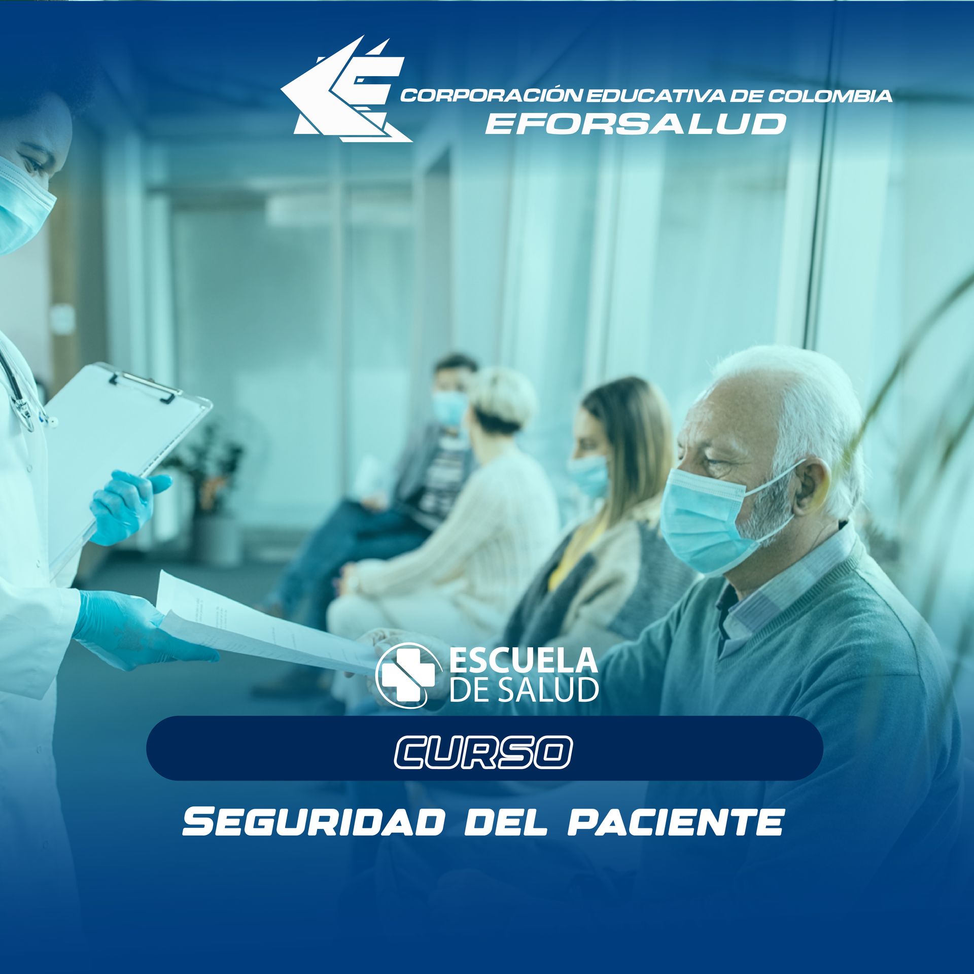 Un médico le da un portapapeles a un paciente mientras usa una máscara.