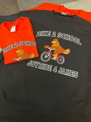 Black and orange t-shirts with 