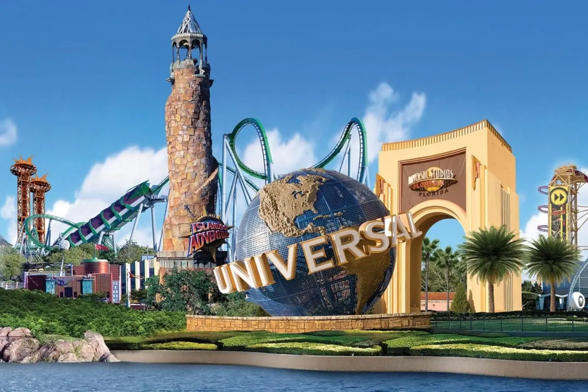 An artist 's impression of the universal studios theme park