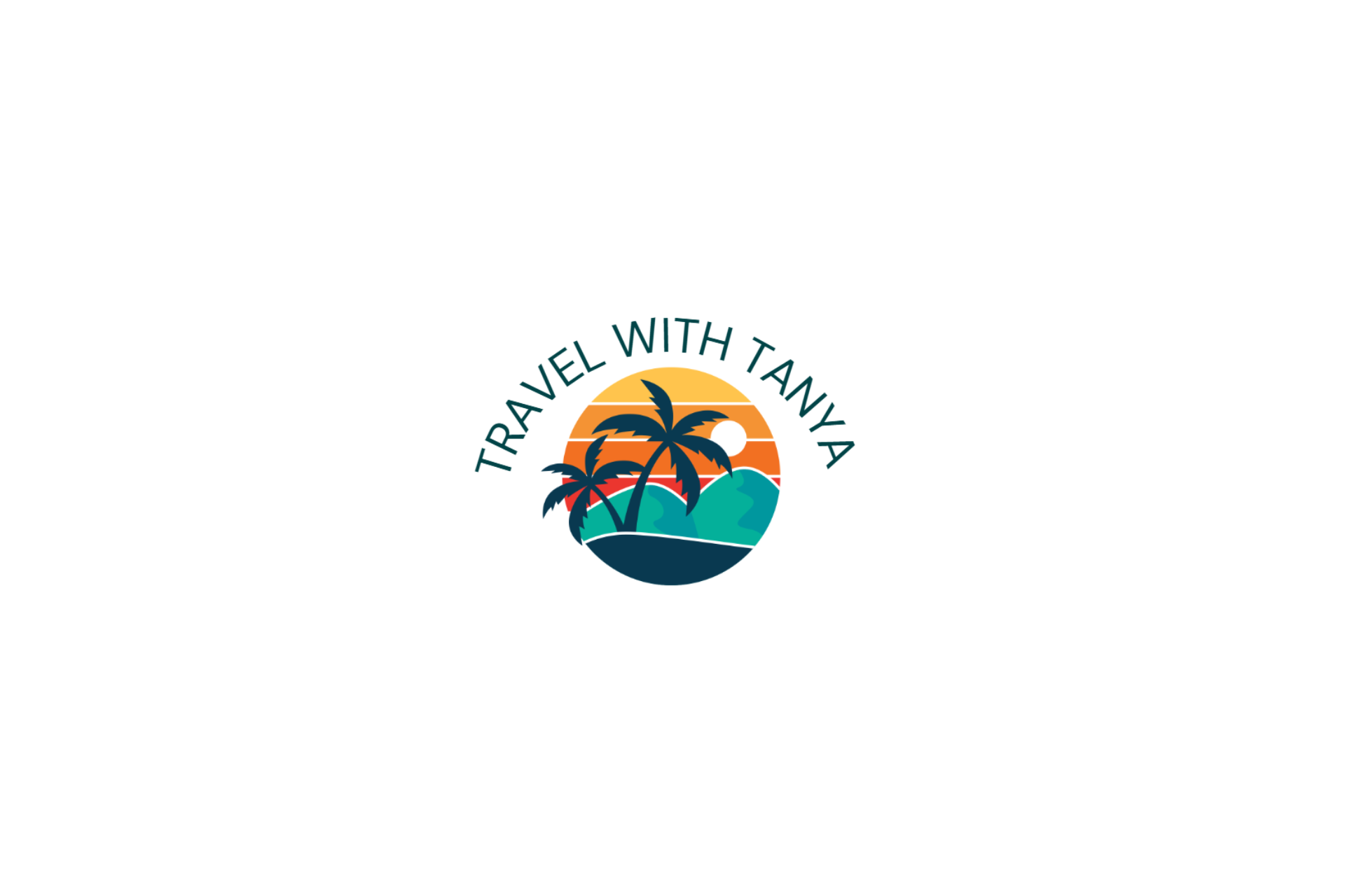 A logo for a travel company called travel with tanya.