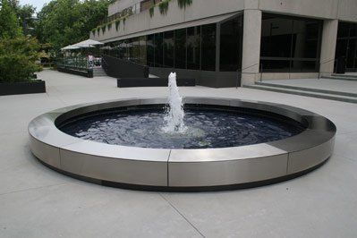 Metal Fabrication San Francisco — the Metal chair with a water fountain in South San Francisco, CA