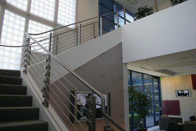 Metal Installation —White staircase in South San Francisco, CA
