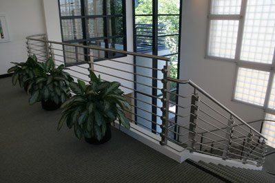 Commercial Railing — Terrace with plant front view in South San Francisco, CA