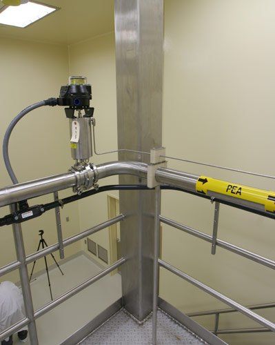 Metal Installation — Metal railing with laboratory equipment attached in South San Francisco. CA