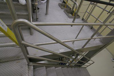 Metal Fabrication San Francisco — Yellow stair railings in South San Francisco. CA