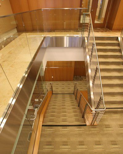 Metal Casings — Gold staircase front view in South San Francisco, CA