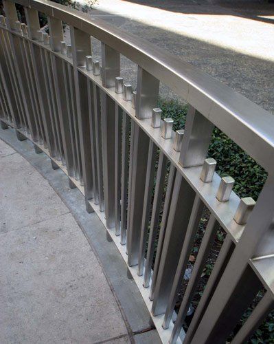 Metal Railing — Rounded terrace side view in South San Francisco, CA