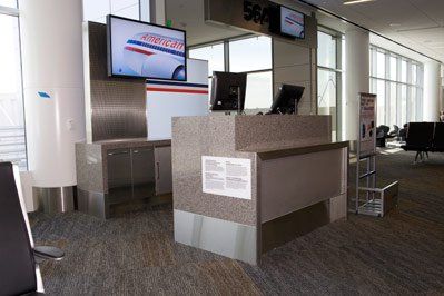 Metal Installation — Lobby with a television on top in South San Francisco, CA