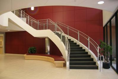 Expensive Metal Fabrication — Curvy black staircase with metal railing in South San Francisco, CA