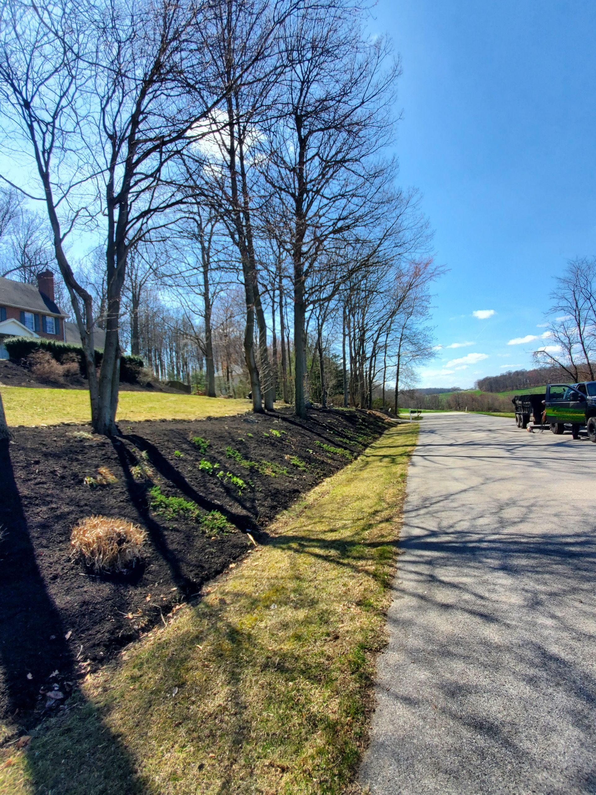 Ongoing Landscape designing with stones