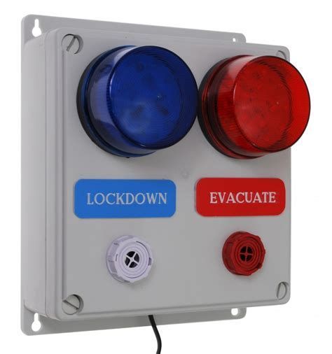 A Box With Buttons That Say Lock Down and Evacuate — Advanced Alarms Mackay Pty Ltd In South Mackay, QLD