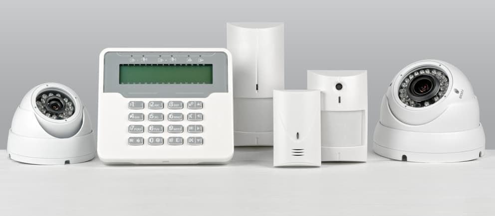 A Security System Is Sitting On Top Of A White Table — Advanced Alarms Mackay Pty Ltd In South Mackay, QLD