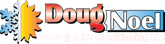 A logo for doug noel cleaning and air conditioning