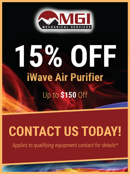 hvac promotions 15% off iwave air purifier