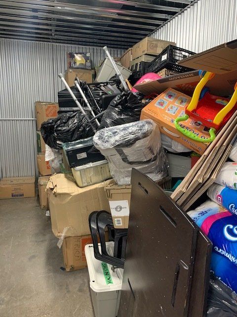 Storage Facility Housing Food and Clothing Donations and Shipments Being Prepared to Ship Overseas