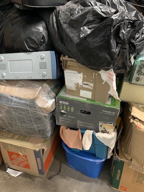 Storage Facility Housing Food and Clothing Donations and Shipments Being Prepared to Ship Overseas