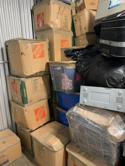 Storage Facility Housing Food and Clothing Donations and Shipments Being Prepared to Ship Overseas